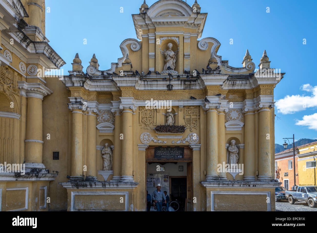 El Hospital de San Pedro Apóstol oder Hermano Pedro Krankenhaus in Antigua Guatemala Stockfoto