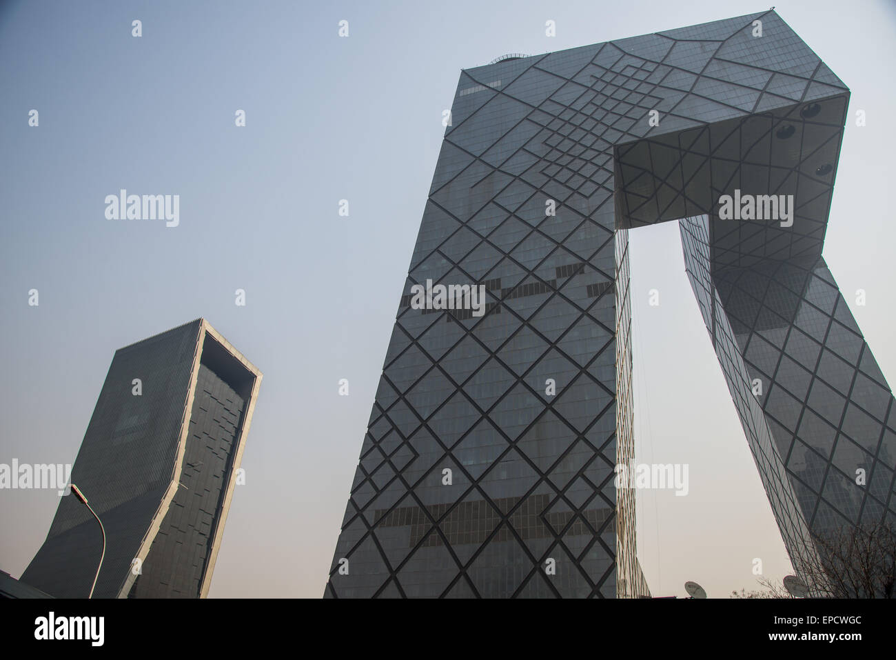 CCTV-Bürogebäude bauen von niederländischen Architekten Remco Koolhaas in Peking Stockfoto