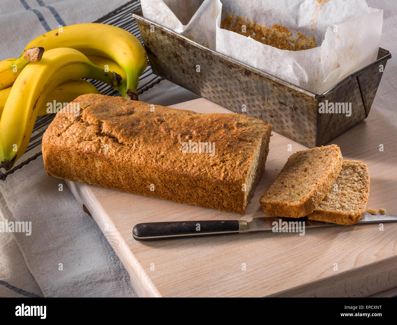 Bananenbrot Stockfoto