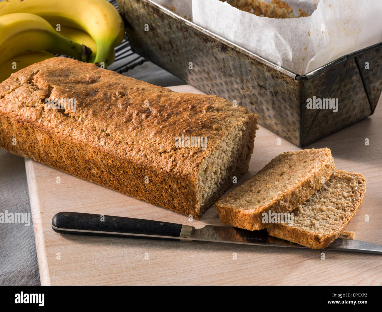 Bananenbrot Stockfoto