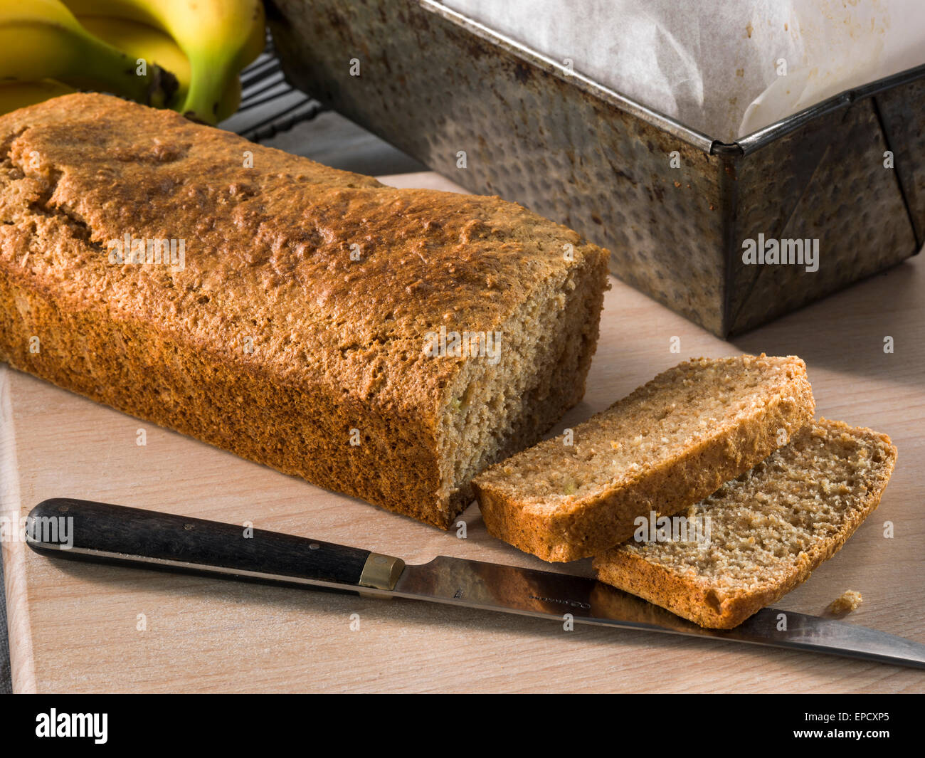 Bananenbrot Stockfoto