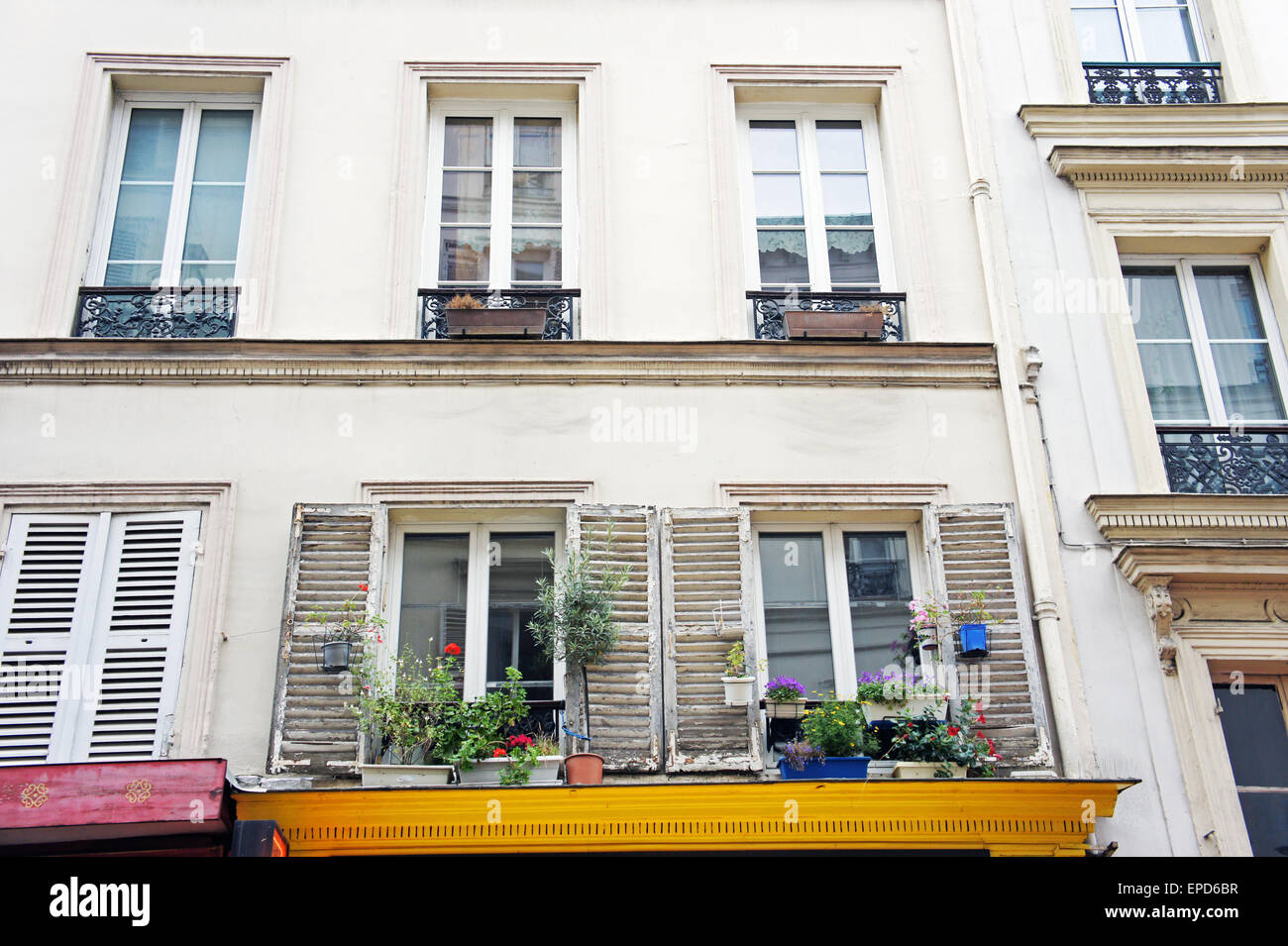 Paris-windows Stockfoto