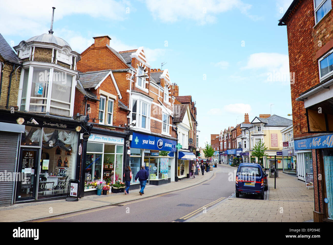 High Street Rushden Northamptonshire UK Stockfoto