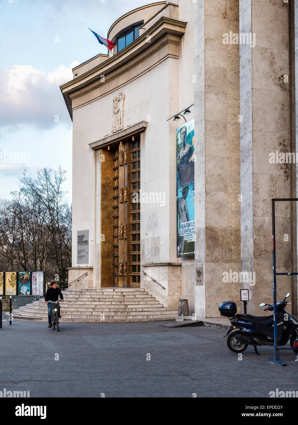 Musée d ' Art Moderne De La Ville de Paris, Museum of Modern Art Galerie Exterieur und Eingang, Paris Stockfoto