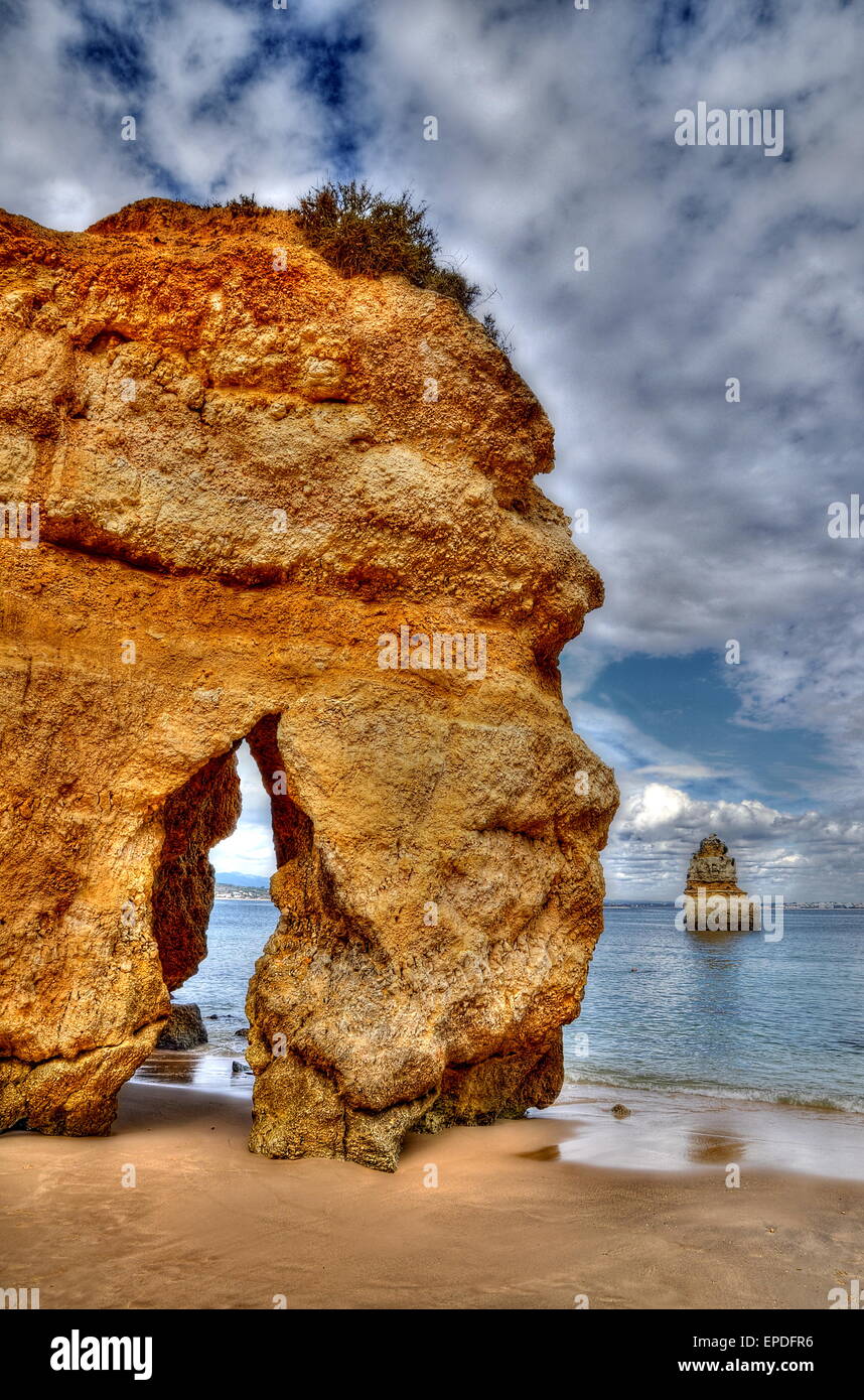 Felsige Küste von Portugal in HDR Stockfoto Felsige Küste von Portugal in HDR Stockfoto