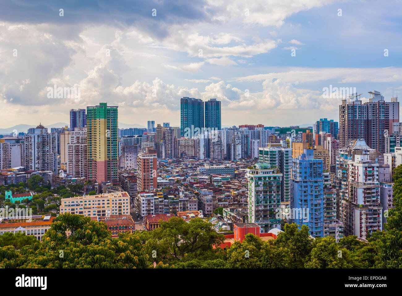 Macau Innenstadt am Tag Stockfoto