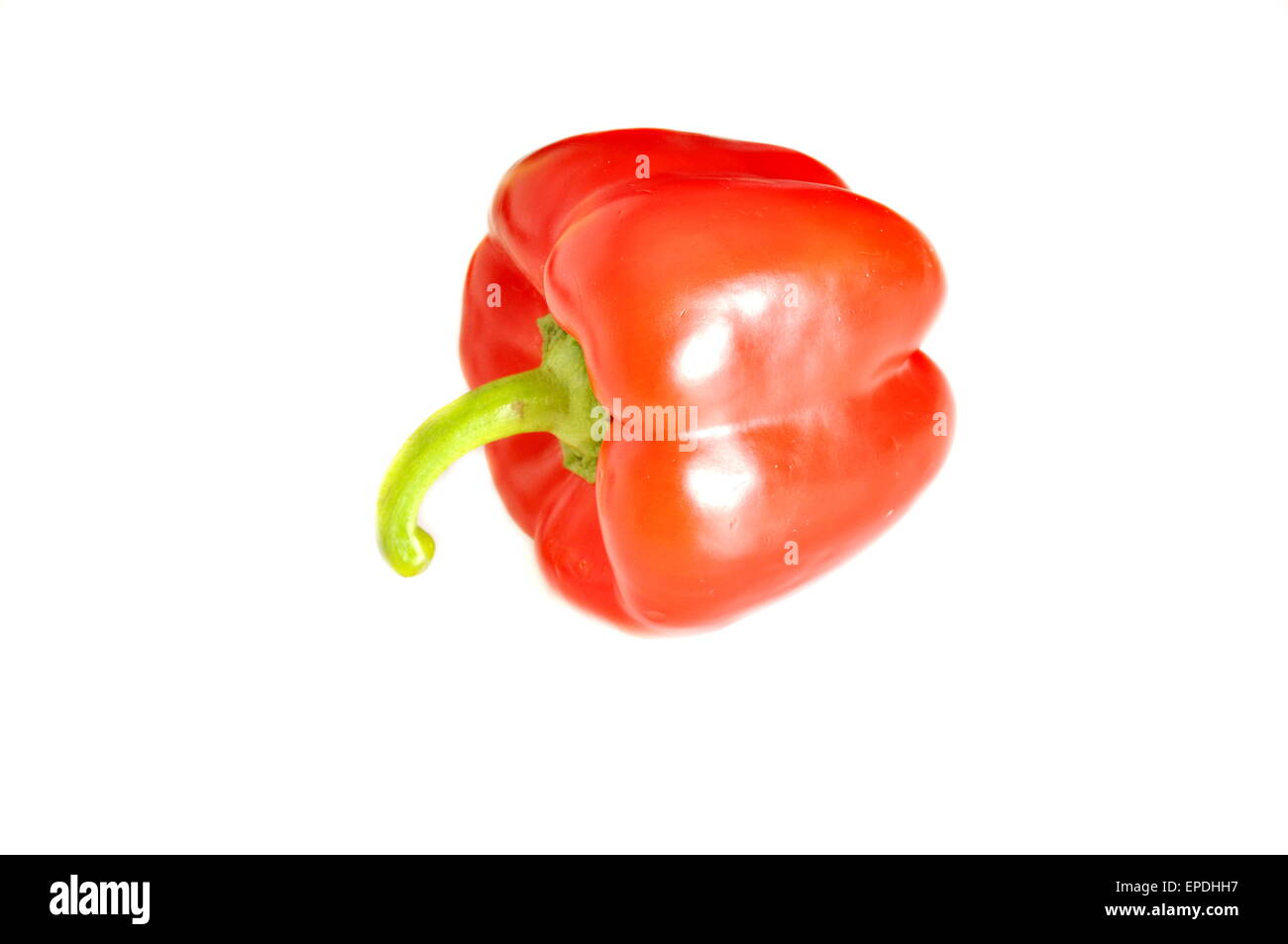 Frische Paprika auf weißem Hintergrund Stockfoto