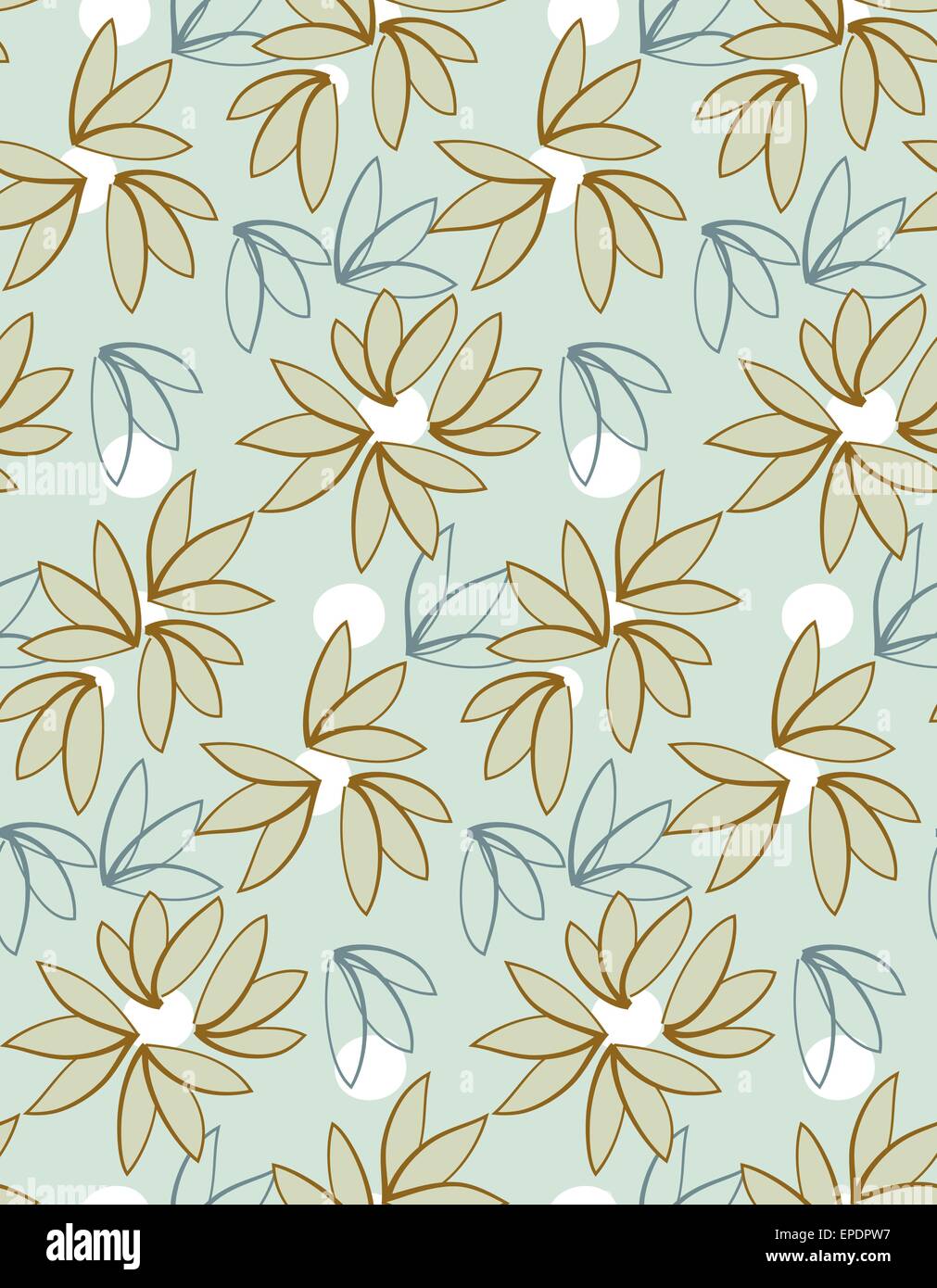 Nahtlose Muster Blumenmotiv Hintergrund abstrahieren. Bunte Formen der Blätter, Blüten, Pflanzen Teile Zusammensetzung Stock Vektor