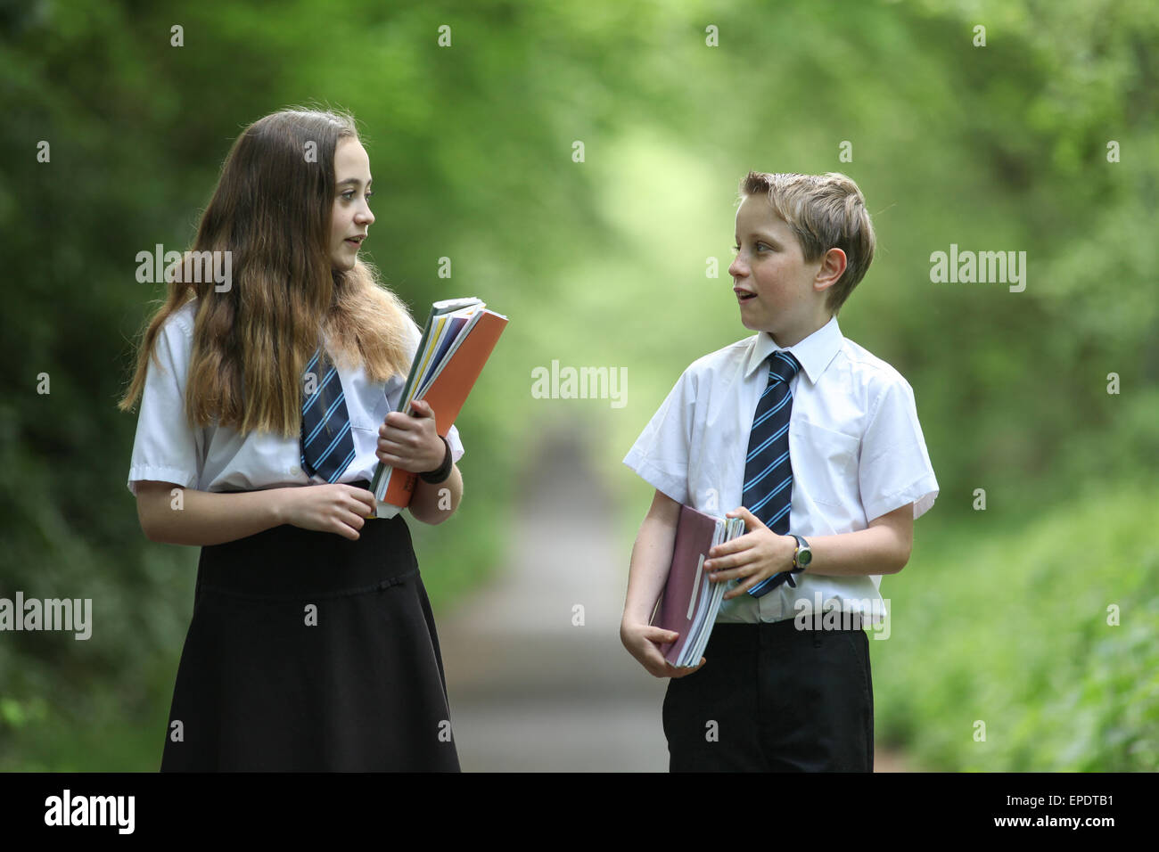 Schüler in der einheitlichen Schule UK Stockfoto