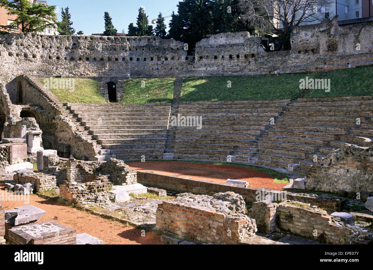 Italien, Friaul Julisch Venetien, Triest, römisches Theater Stockfoto