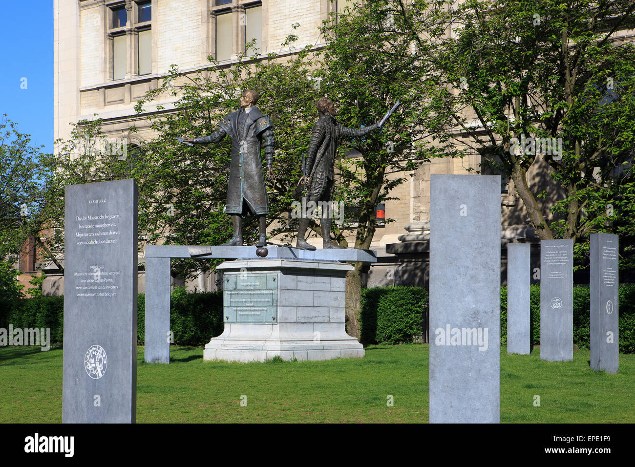 Denkmal für Wilhelm i., Prinz von Oranien & Philips von Marnix, Herrn von Saint-Aldegonde in Antwerpen, Belgien Stockfoto