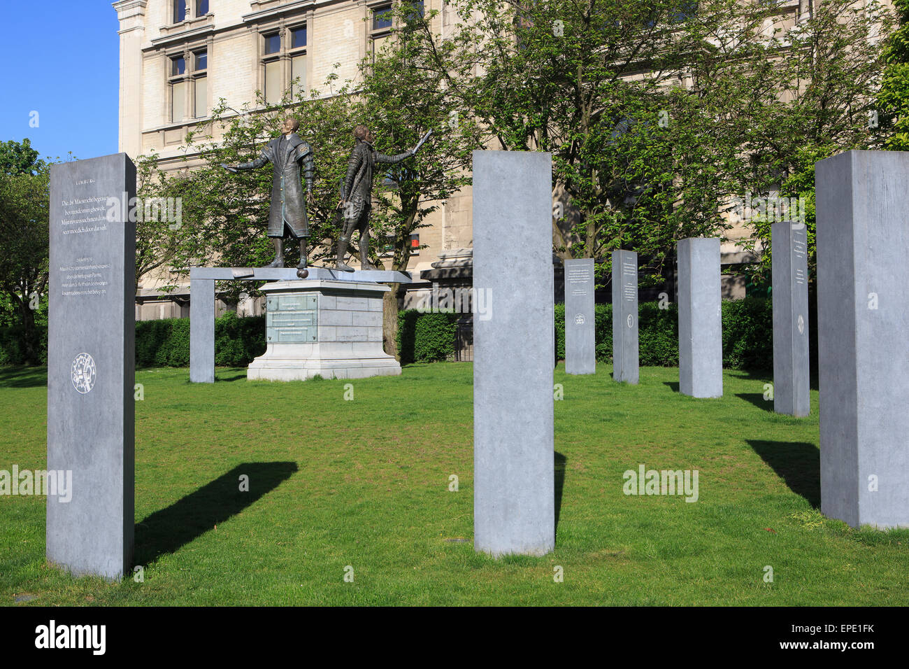 Denkmal für Wilhelm i., Prinz von Oranien & Philips von Marnix, Herrn von Saint-Aldegonde in Antwerpen, Belgien Stockfoto