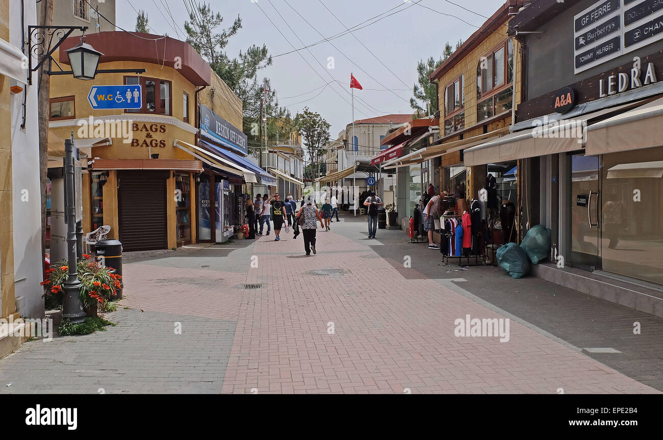 Ledra Kreuzungspunkt auf der grünen Linie Nicosia Zypern Stockfoto