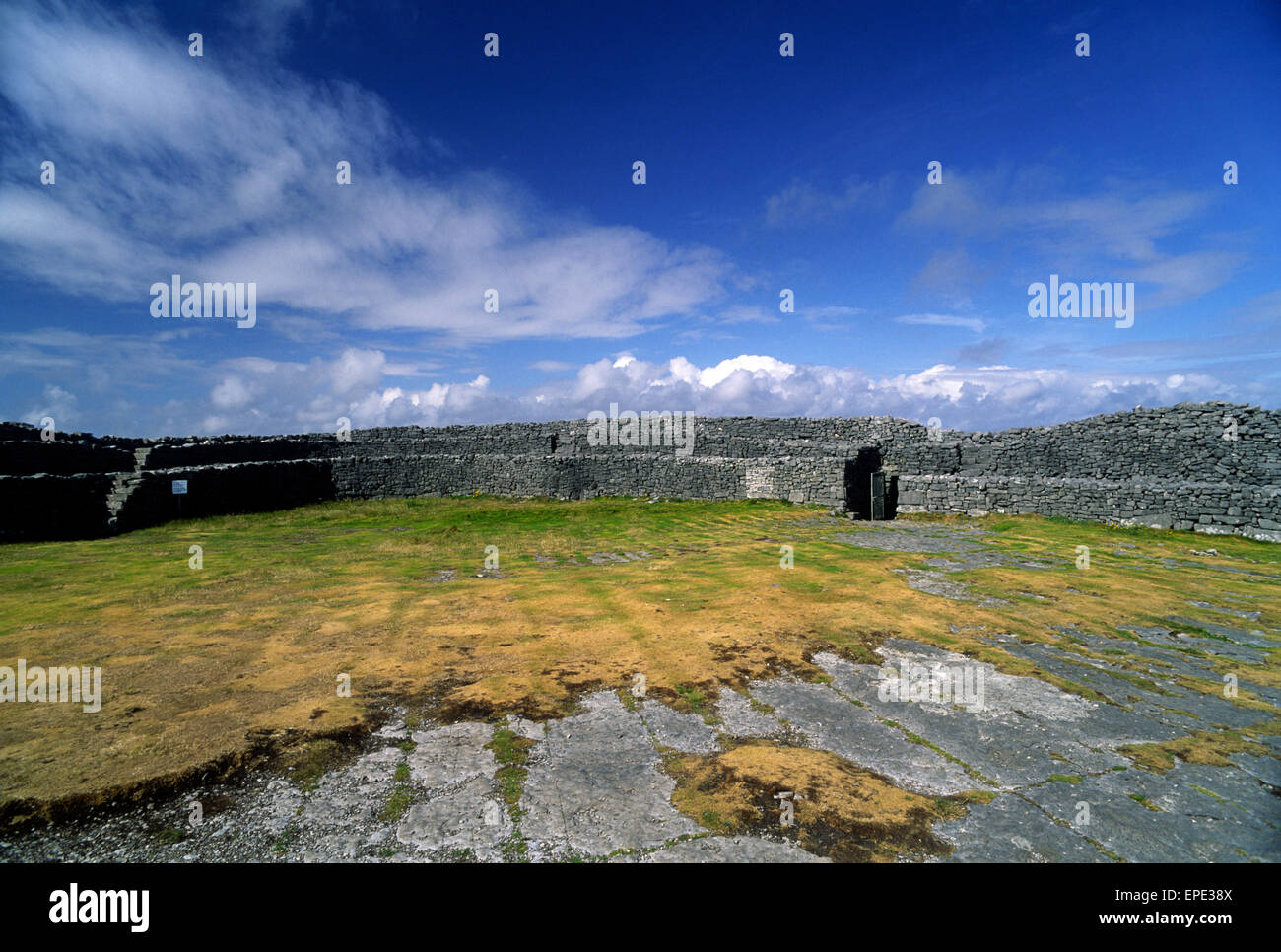 Irland, County Galway, Aran-Inseln, Inishmore-Inseln, Dún Aengus Stockfoto Irland, County Galway, Aran-Inseln, Inishmore-Inseln, Dún Aengus Stockfoto