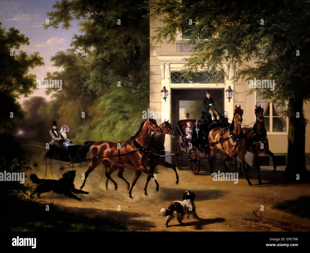 August Belmont und Familie 1854 Wouterus Verschuur Stockfoto