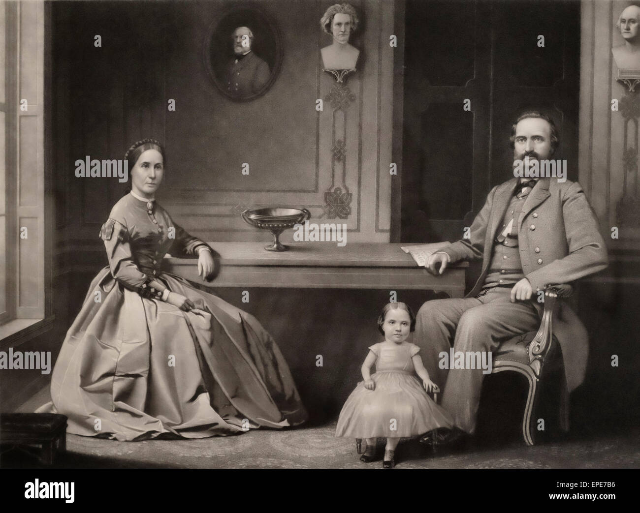 General Thomas Jackson und seine Familie, um 1863 Stockfoto