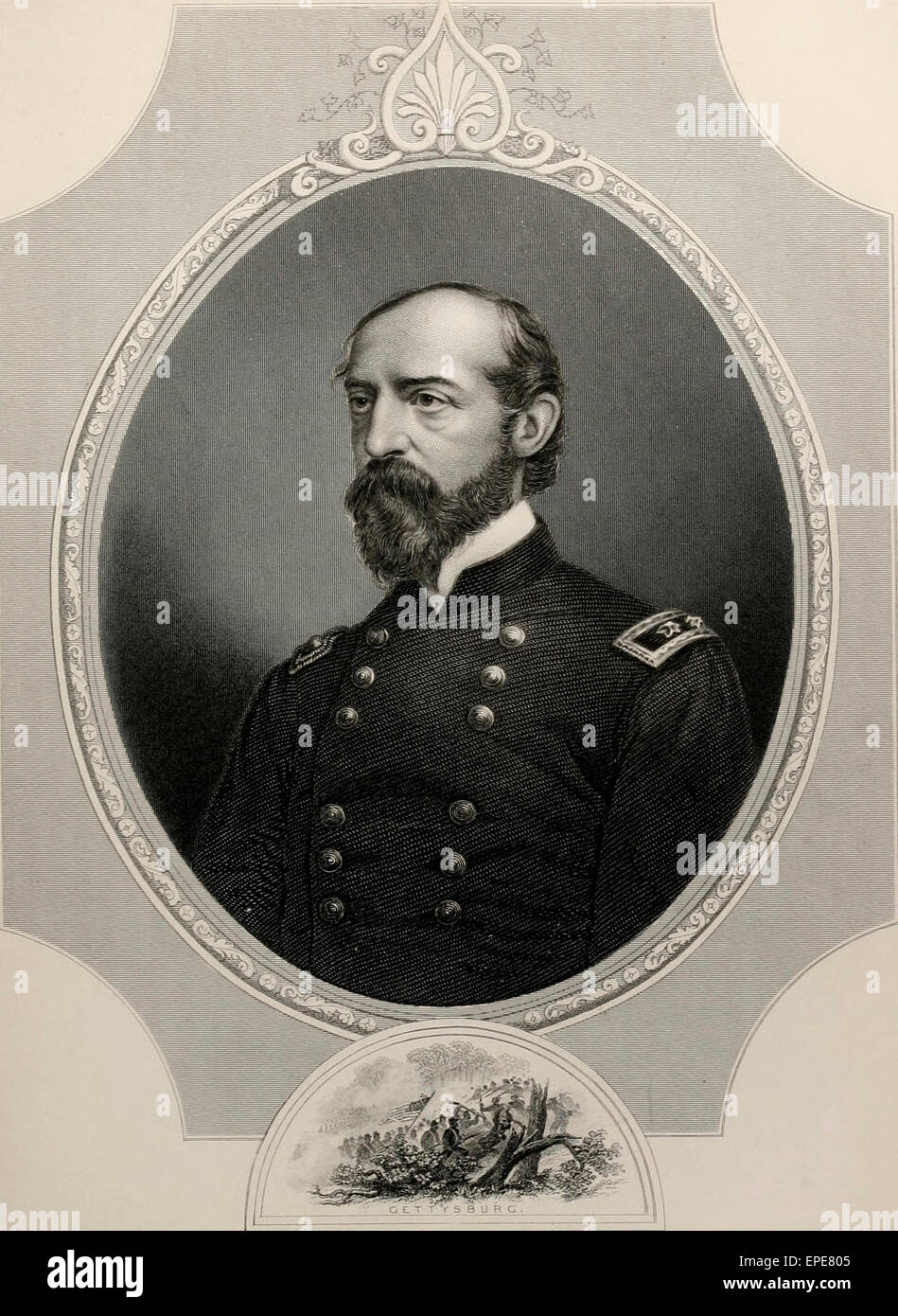 General George Gordon Meade, Anschluß-Armee, USA Bürgerkrieg Stockfoto