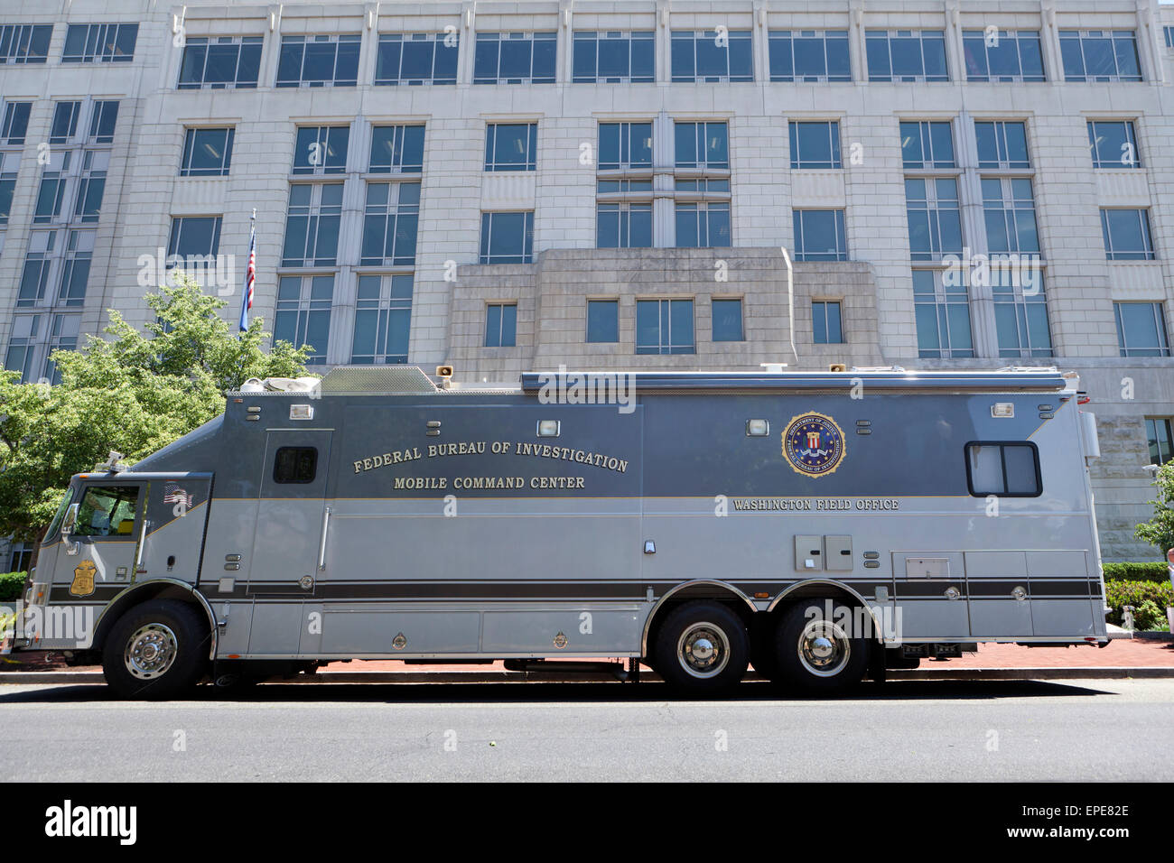 Fahrzeug FBI Mobile Kommandozentrale auf FBI-Außenstelle - Washington, DC USA Stockfoto