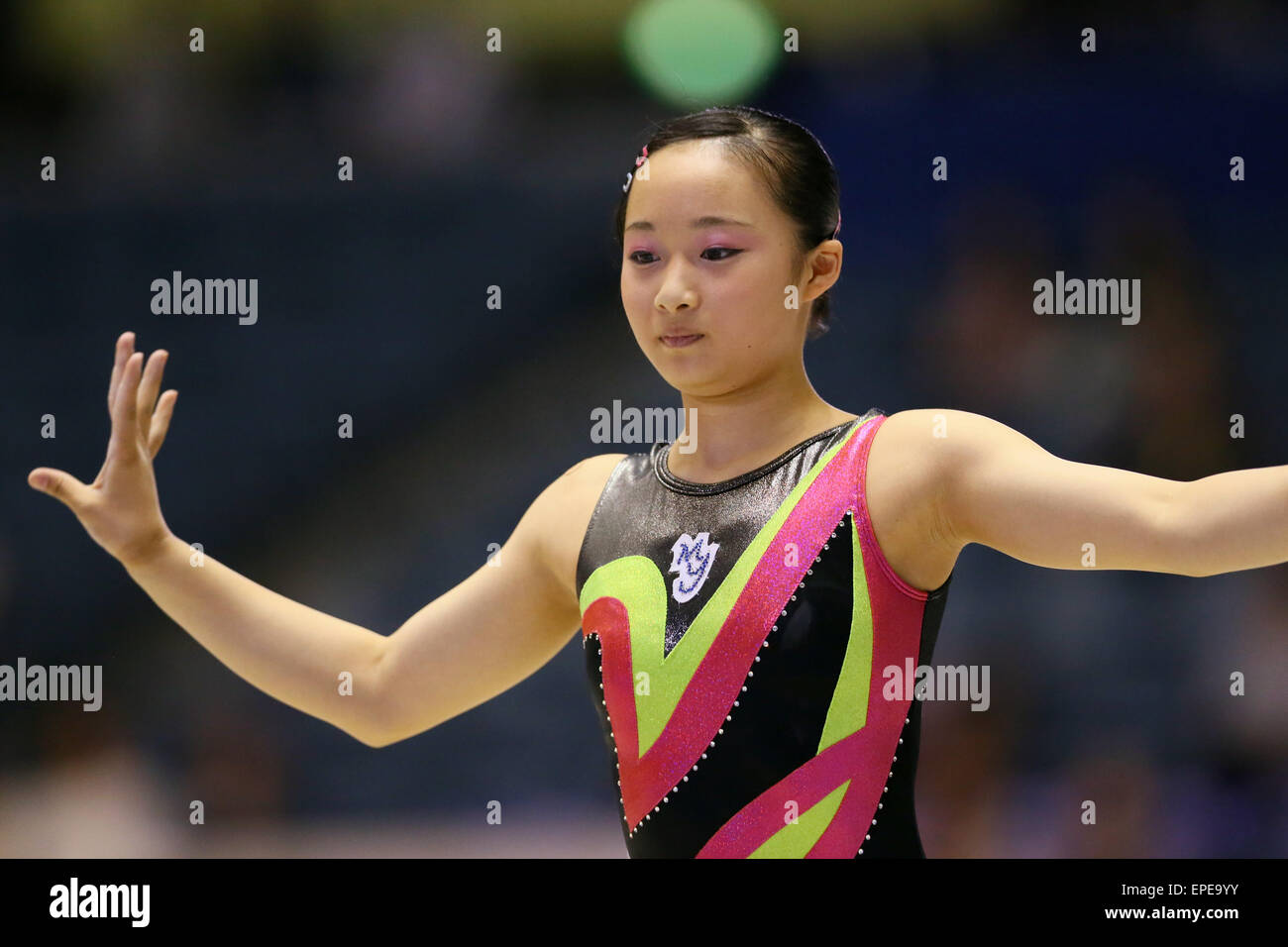 Yoyogi 1. Gymnasium, Tokio, Japan. 17. Mai 2015. Yuna Hiraiwa, 17. Mai 2015 - Kunstturnen: Der 54. NHK Cup Frauen individuelle all-around, Bodenturnen im Yoyogi 1. Gymnasium, Tokio, Japan. © Yohei Osada/AFLO SPORT/Alamy Live-Nachrichten Stockfoto