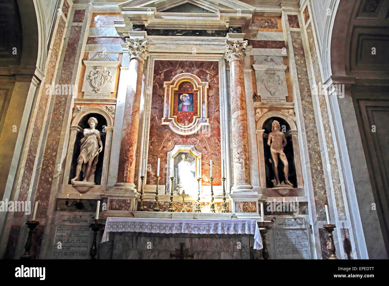 Die Grazioli Lante Della Rovere-Kapelle in Santa Maria Sopra Minerva Kirche in Rom Italien Stockfoto