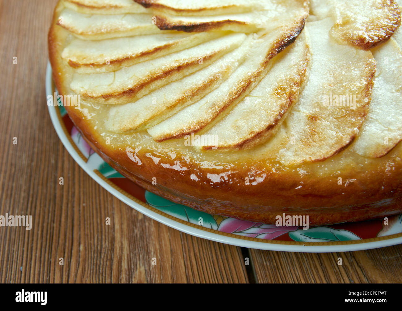 Tarte Normande - Variante Apfeltorte gemacht in der Normandie mit Äpfel ...