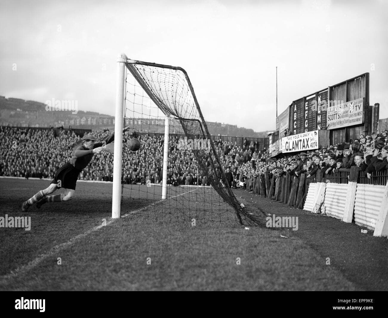Swansea, die 1-2 Southampton, Liga, Samstag, 25. Oktober 1952 übereinstimmen. Stockfoto