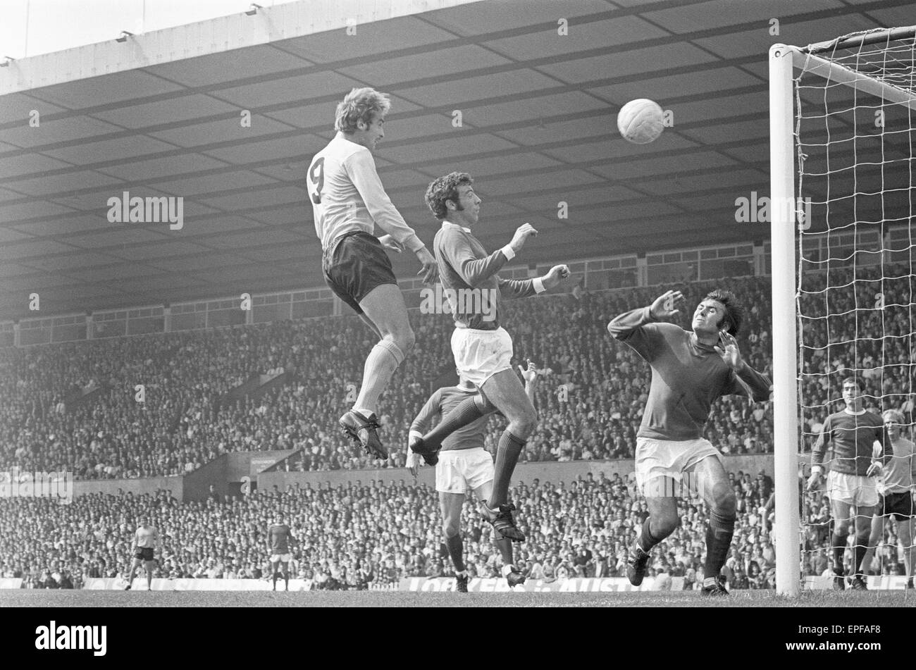 Manchester United 1-4 Southampton-League-Spiel im Old Trafford, Samstag, 16. August 1969. Stockfoto