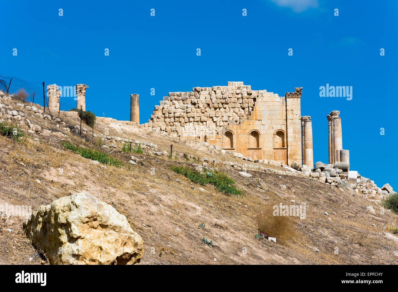 Petrus und Paulus Kirchen in Jerash alte Website Jordan Stockfoto