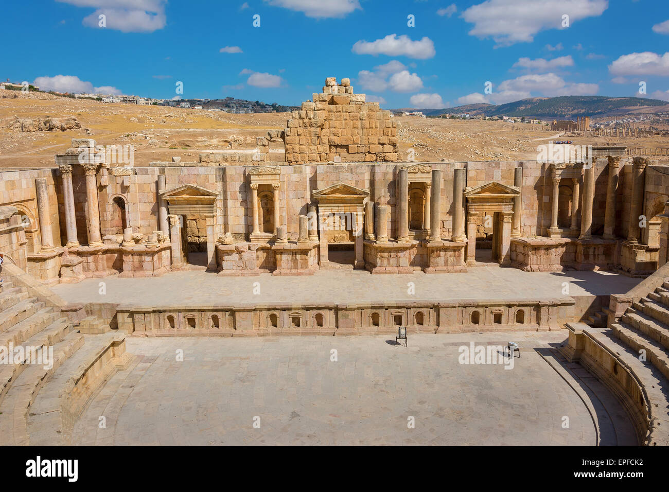 Ruinen von Jerash Jordan South Theater Stockfoto