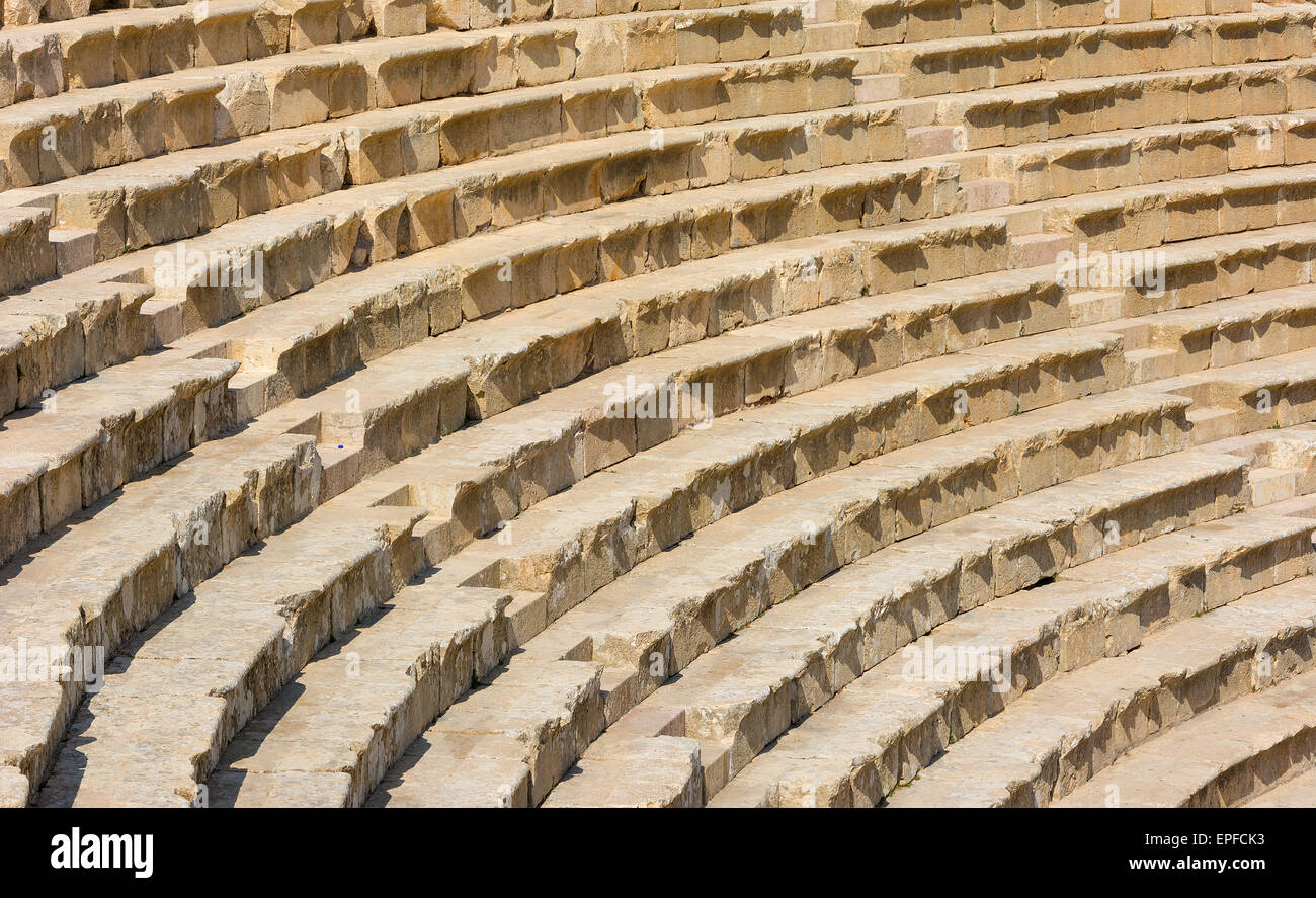 Ruinen von Jerash Jordan Theater Schritte Stockfoto