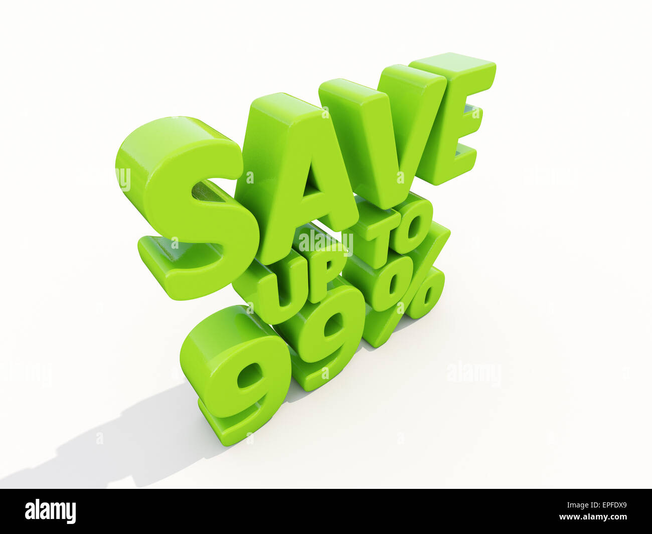 Sparen Sie bis zu 99 % Stockfoto