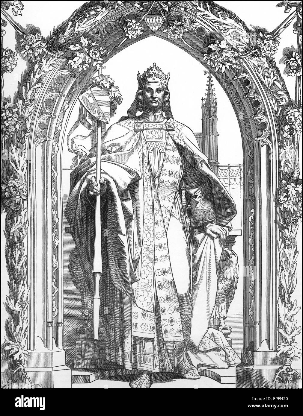 Louis IV oder Ludwig IV:, 1282-1347, der bayerische König von Deutschland (König der Römer), König von Italien und Kaiser des Heiligen Römischen Reiches Stockfoto