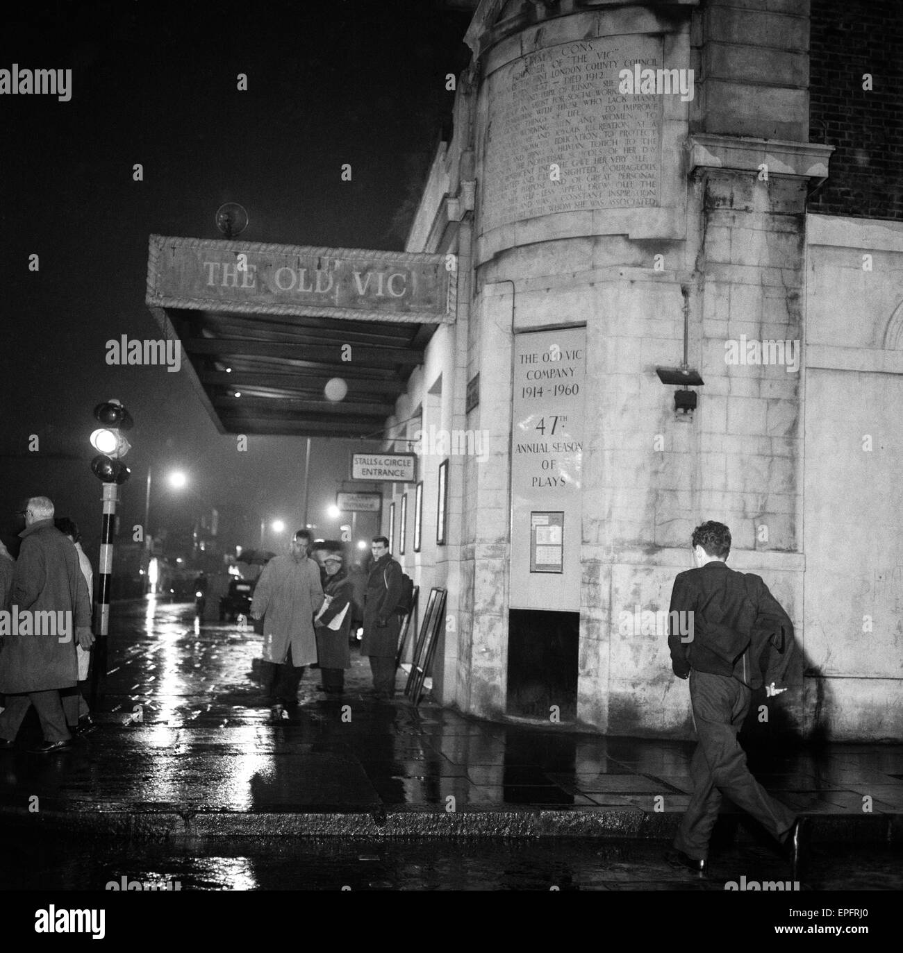 Der Old Vic Theatre im Londoner West End. 9. Januar 1961. Stockfoto