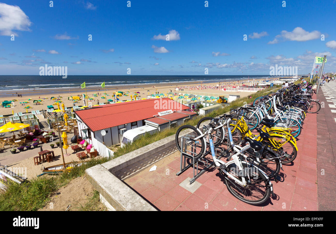 Blick auf den Strand von Zandvoort Aan ZeeStrand am 10. Oktober 2014