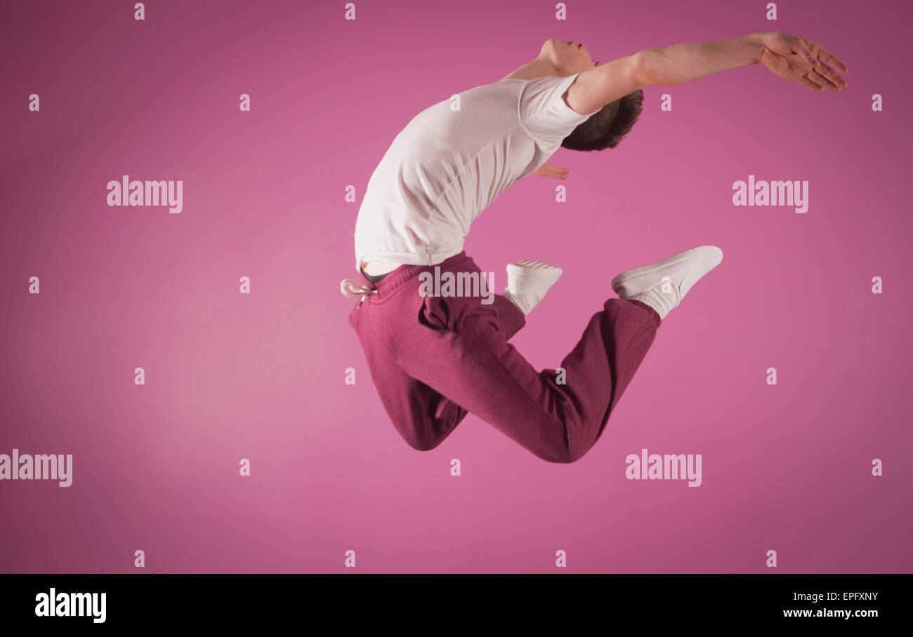Kühle Pause Tänzer Mitte Luft Stockfoto