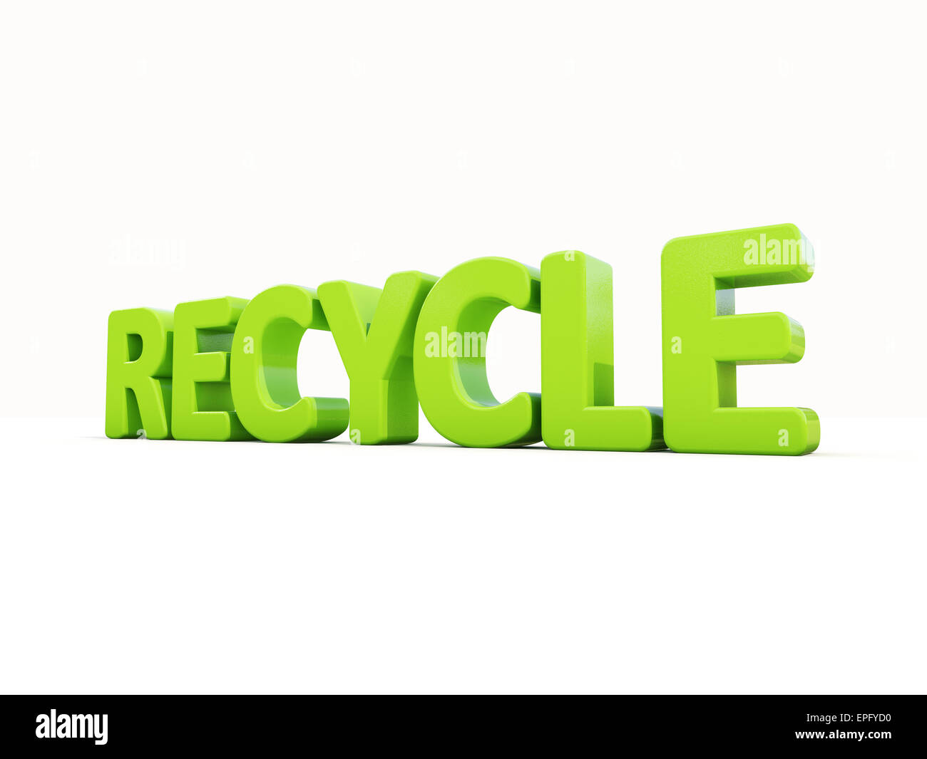 3D Wort Recycling Stockfoto