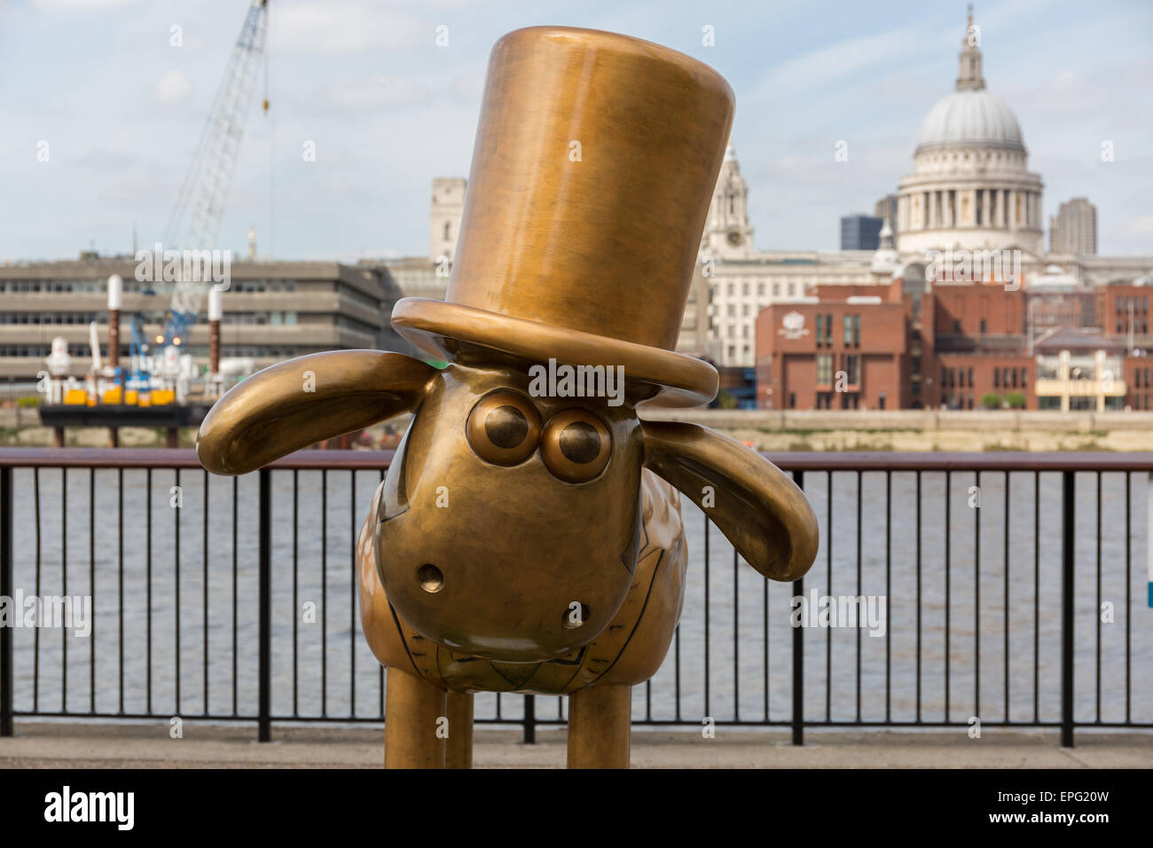 Shaun das Schaf, Br-Ewe-Nel, gesponsert von der Brunel University London Stockfoto