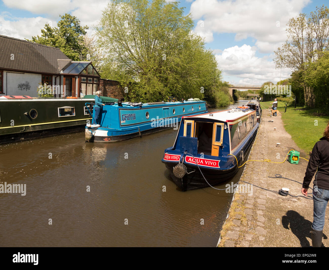 auf die Trent & Mersey Kanal, am Alrewas,Staffordshire,UK.taken 05.07.2015 Stockfoto