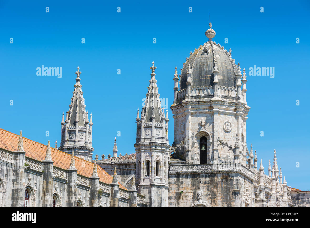 Ansicht der Hieronymus-Kloster in Lissabon Portugal Stockfoto