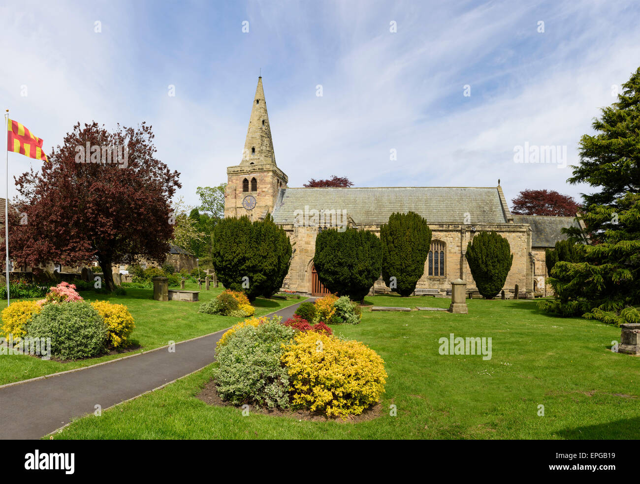 Pfarrkirche St. Lawrence anglikanischen Warkworth Stockfoto