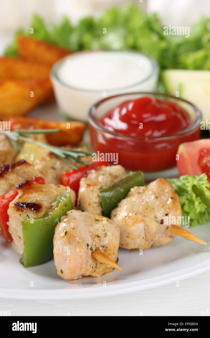 Fleischspie├ƒe aus H├╝hnchen Mit Sauce Stockfoto
