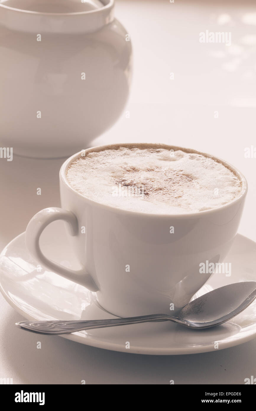 Cappuccino-Tasse Stockfoto