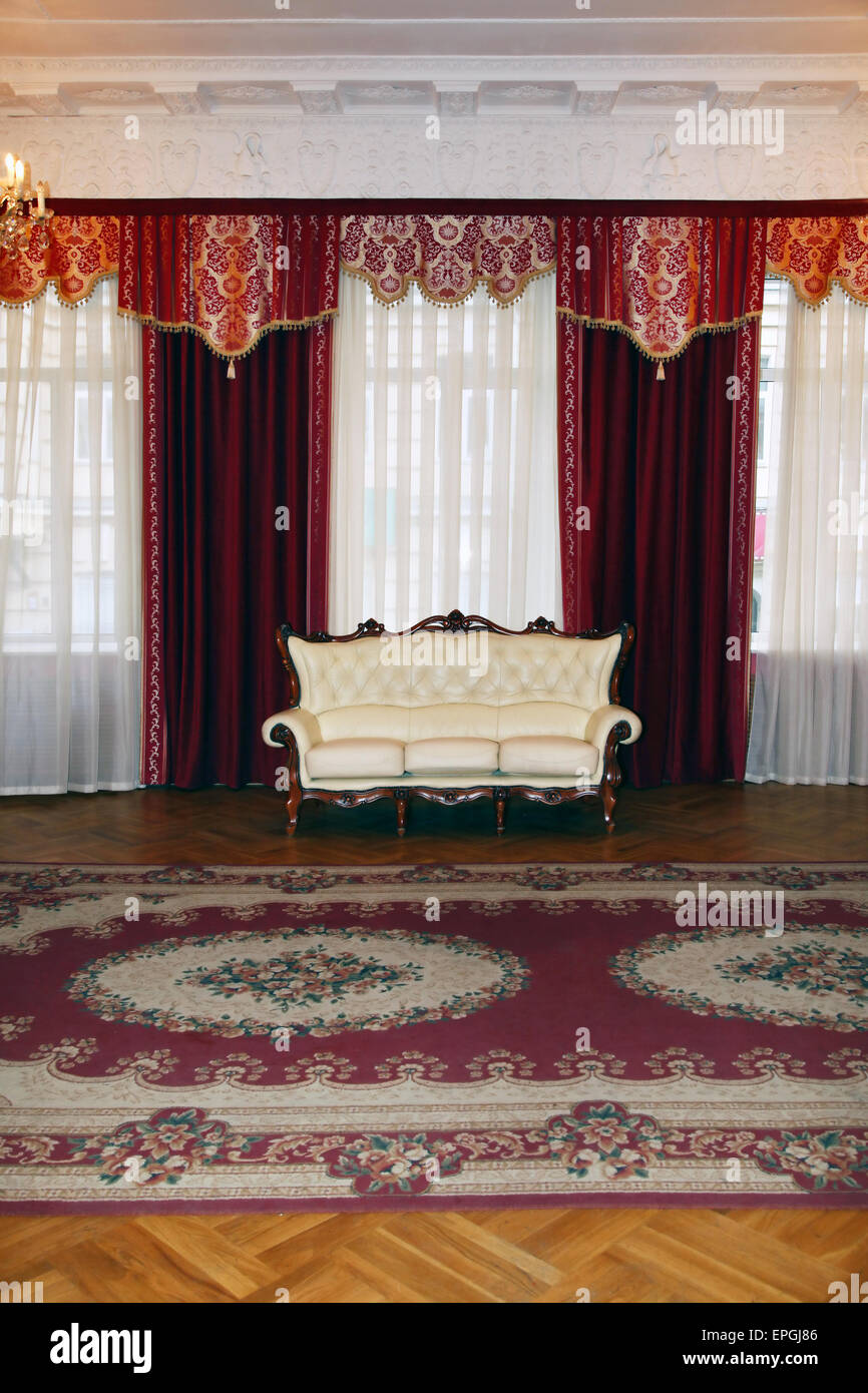 Beige sofa Stockfoto