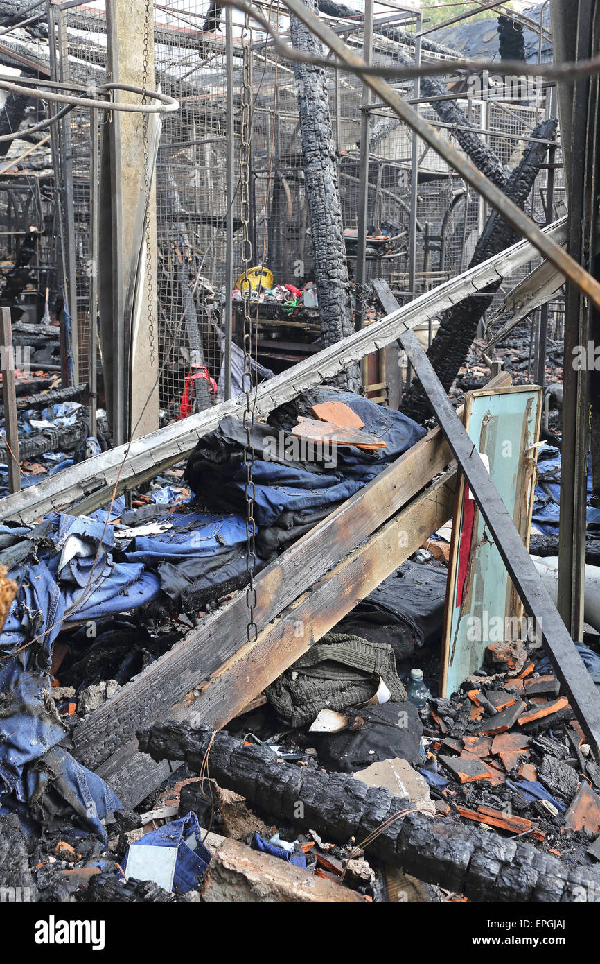 Sweatshop-Feuer Stockfoto