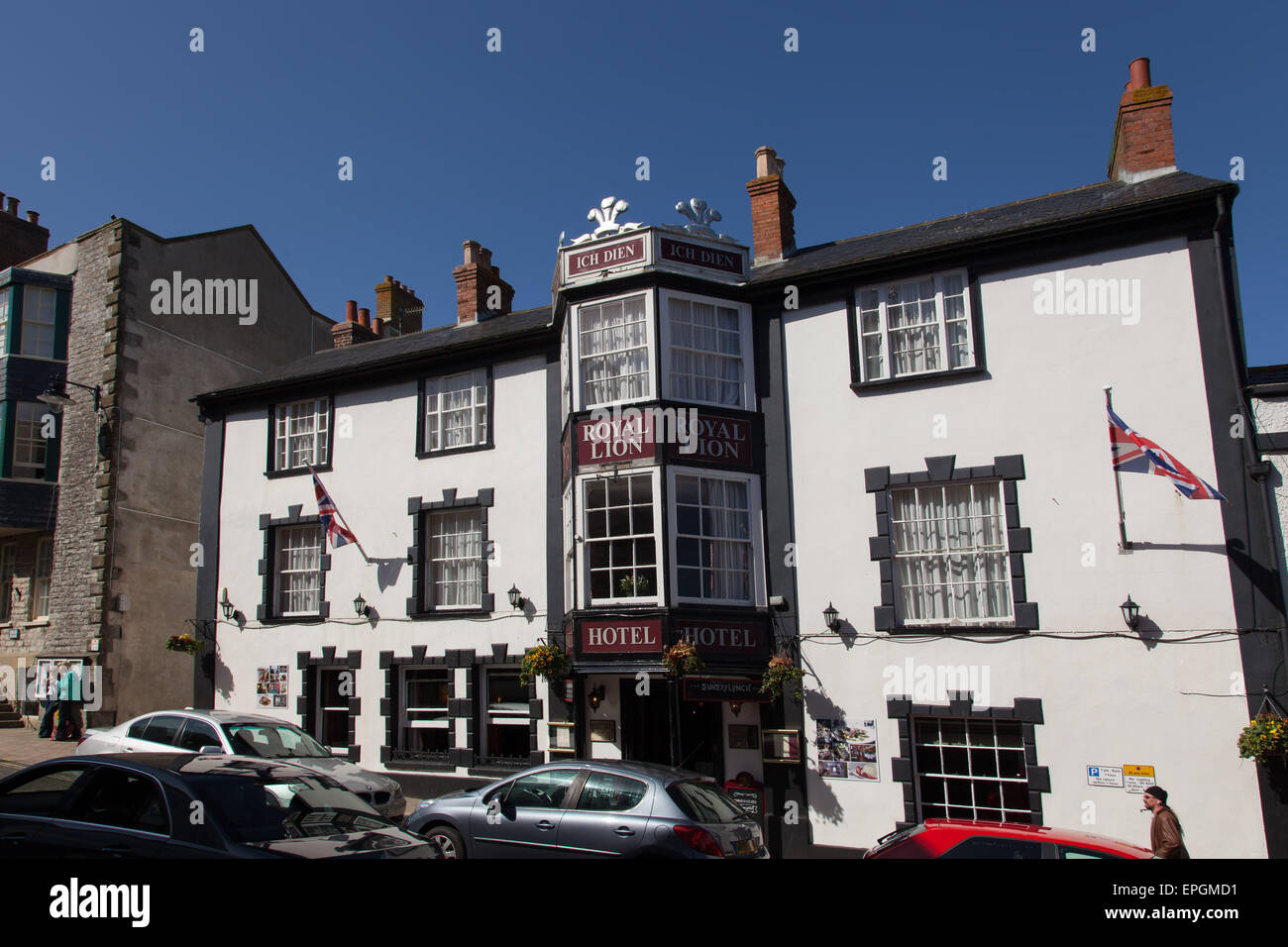 Das Hotel Löwen an der Broad Street, Lyme Regis, Dorset Stockfoto