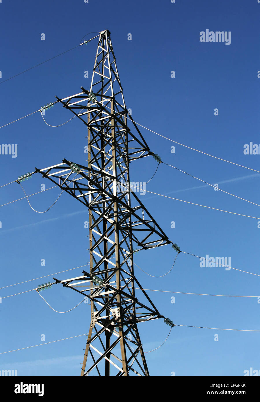 Elektrische Leitungen Stockfoto