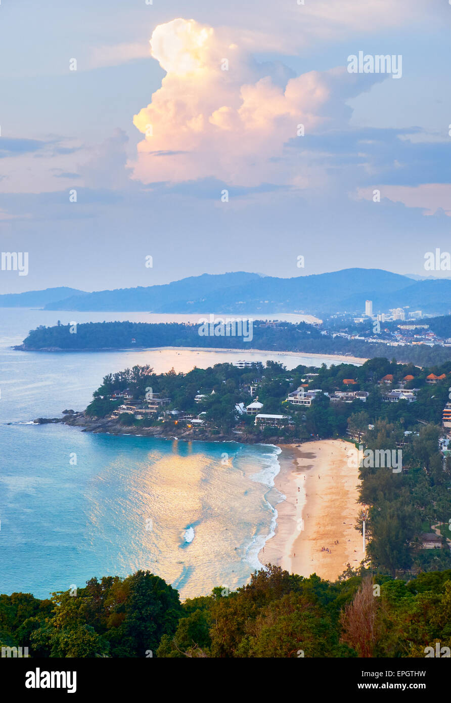 Am Kata Noi, Kata und Karon Beach anzeigen Stockfoto