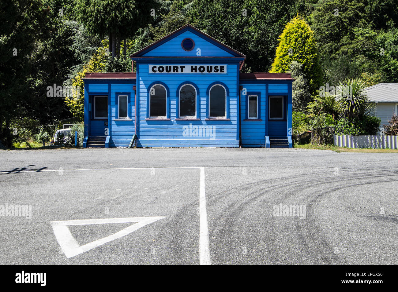 Reefton Gerichtshaus, neue Xealand Stockfoto
