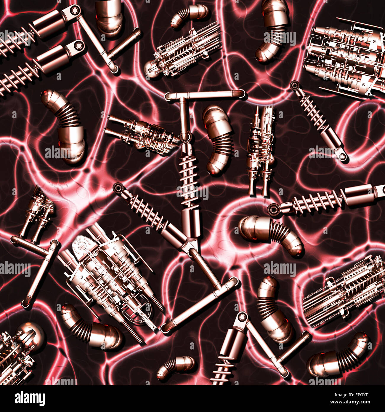 Bio-mechanische Zelle Verzweigungen Stockfoto