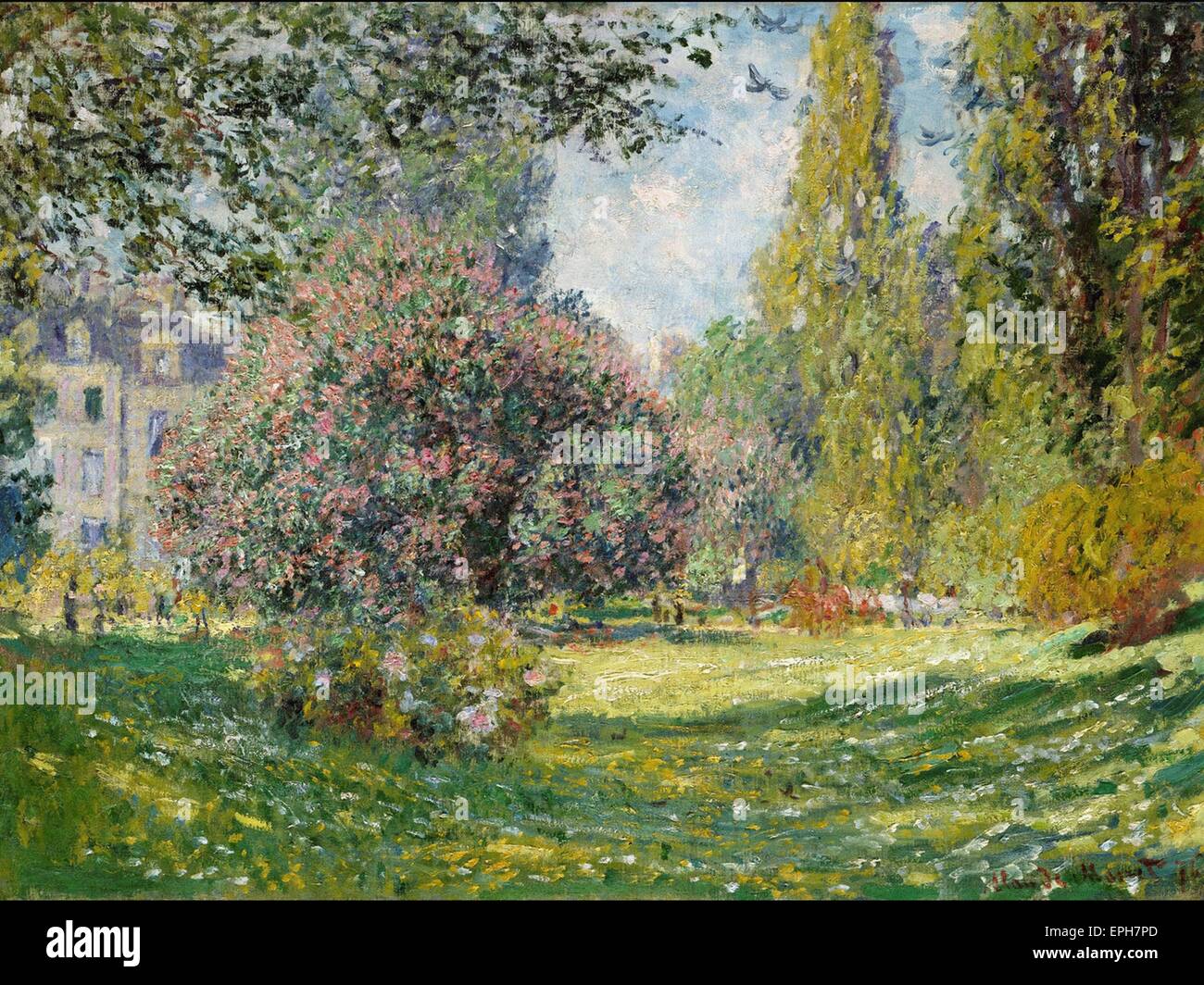 Claude Monet-Landschaft, der Parc Monceau Stockfoto